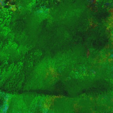 Koyu ve parlak yeşil tonlarıyla suluboya sanatsal arkaplan