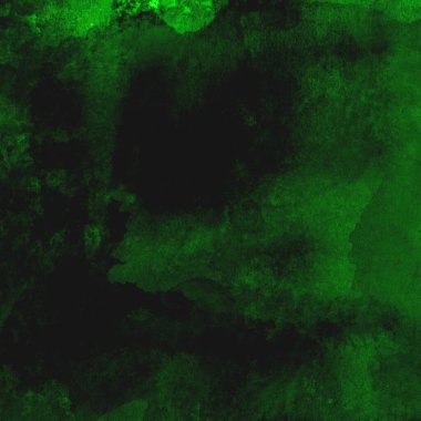 Koyu ve parlak yeşil tonlarıyla suluboya sanatsal arkaplan