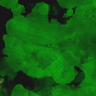 Koyu ve parlak yeşil tonlarıyla suluboya sanatsal arkaplan