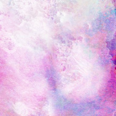 Soyut suluboya leylak ve mavi desenli arkaplan.