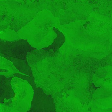 Koyu ve parlak yeşil tonlarıyla suluboya sanatsal arkaplan