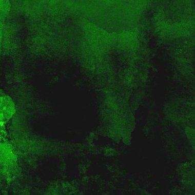 Koyu ve parlak yeşil tonlarıyla suluboya sanatsal arkaplan