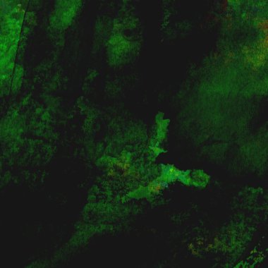 Sarı, mavi ve kırmızı tonlarda yeşil soyut suluboya deseni