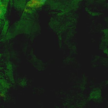 Sarı, mavi ve kırmızı tonlarda yeşil soyut suluboya deseni