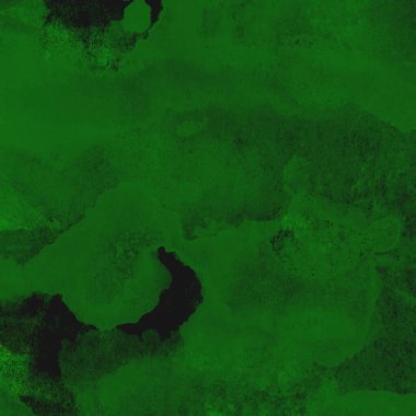 Parlak ve koyu yeşil tonlardan oluşan soyut renkli suluboya desenli arkaplan