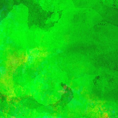 Parlak ve koyu yeşil tonlardan oluşan soyut renkli suluboya desenli arkaplan