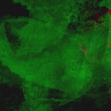 Parlak ve koyu yeşil tonlardan oluşan soyut renkli suluboya desenli arkaplan