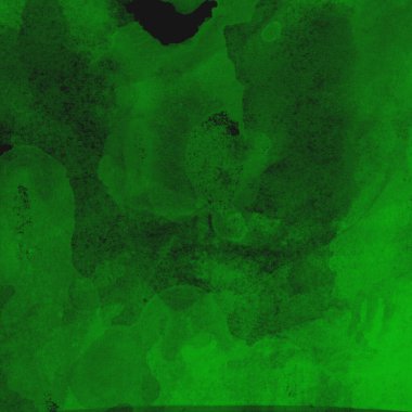 Parlak ve koyu yeşil tonlardan oluşan soyut renkli suluboya desenli arkaplan