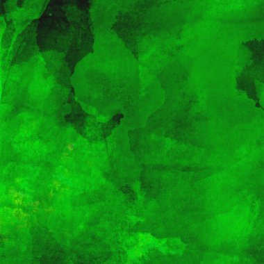 Parlak ve koyu yeşil tonlardan oluşan soyut renkli suluboya desenli arkaplan