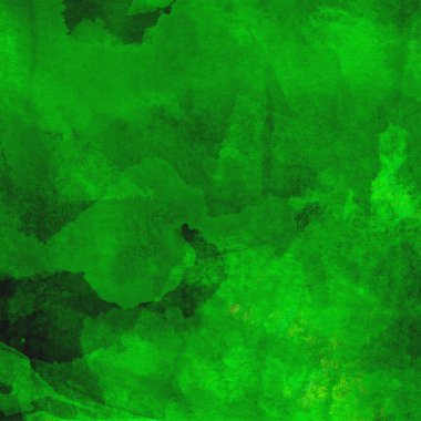 Parlak ve koyu yeşil tonlardan oluşan soyut renkli suluboya desenli arkaplan