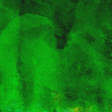 Parlak ve koyu yeşil tonlardan oluşan soyut renkli suluboya desenli arkaplan