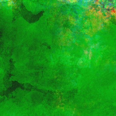 Parlak ve koyu yeşil tonlardan oluşan soyut renkli suluboya desenli arkaplan