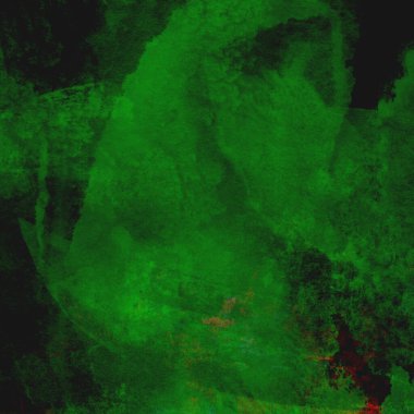 Parlak ve koyu yeşil tonlardan oluşan soyut renkli suluboya desenli arkaplan