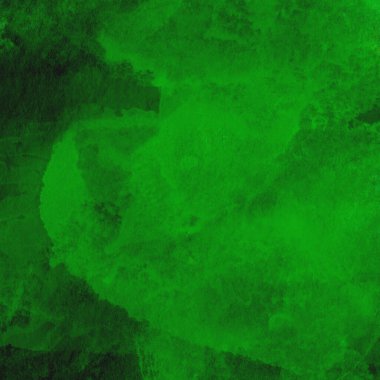 Parlak ve koyu yeşil tonlardan oluşan soyut renkli suluboya desenli arkaplan