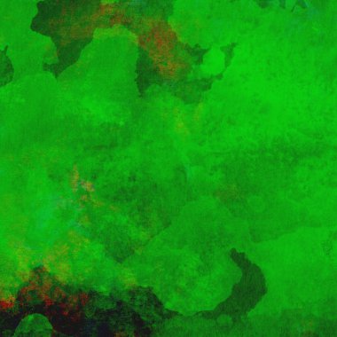 Parlak ve koyu yeşil tonlardan oluşan soyut renkli suluboya desenli arkaplan