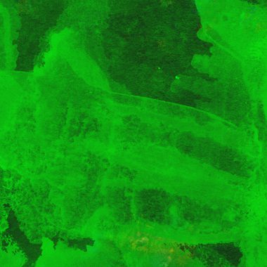 Parlak ve koyu yeşil tonlardan oluşan soyut renkli suluboya desenli arkaplan