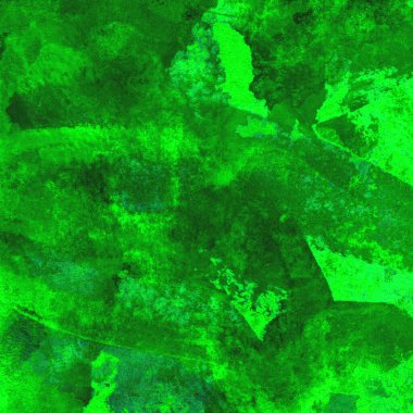 Parlak ve koyu yeşil tonlardan oluşan soyut renkli suluboya desenli arkaplan