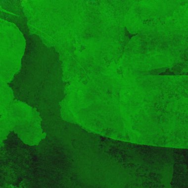 Parlak ve koyu yeşil tonlardan oluşan soyut renkli suluboya desenli arkaplan