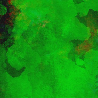 Parlak ve koyu yeşil tonlardan oluşan soyut renkli suluboya desenli arkaplan