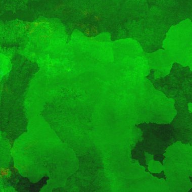 Parlak ve koyu yeşil tonlardan oluşan soyut renkli suluboya desenli arkaplan