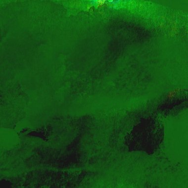 Parlak ve koyu yeşil tonlardan oluşan soyut renkli suluboya desenli arkaplan