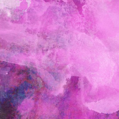 Soyut renkli suluboya desen arkaplan pembe ve mor renklerle yapılır