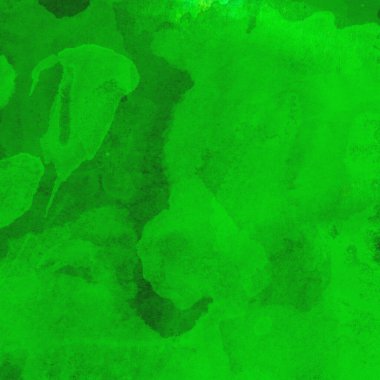 Parlak ve koyu yeşil tonlardan oluşan soyut renkli suluboya desenli arkaplan