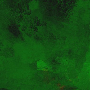 Parlak ve koyu yeşil tonlardan oluşan soyut suluboya desenli arkaplan