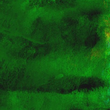 Parlak ve koyu yeşil tonlardan oluşan soyut suluboya desenli arkaplan