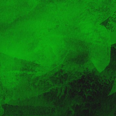 Parlak ve koyu yeşil tonlardan oluşan soyut suluboya desenli arkaplan