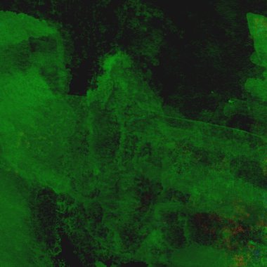 Parlak ve koyu yeşil tonlardan oluşan soyut suluboya desenli arkaplan