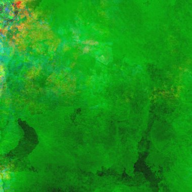 Parlak ve koyu yeşil tonlardan oluşan soyut suluboya desenli arkaplan