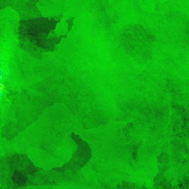 Parlak ve koyu yeşil tonlardan oluşan soyut suluboya desenli arkaplan