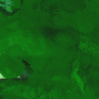 Parlak ve koyu yeşil tonlardan oluşan soyut suluboya desenli arkaplan