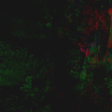 Sarı, mavi ve kırmızı tonlarda soyut yeşil suluboya tasarımı