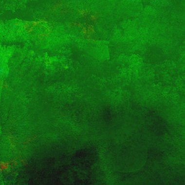 Parlak ve koyu yeşil tonlardan oluşan soyut suluboya desenli arkaplan