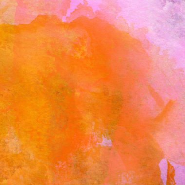 Sarı, pembe ve kırmızı renklerle soyut suluboya desenleri