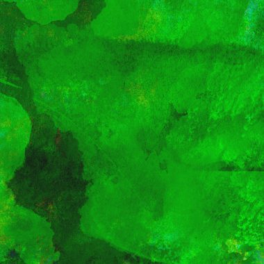 Parlak ve koyu yeşil tonlardan oluşan soyut suluboya desenli arkaplan