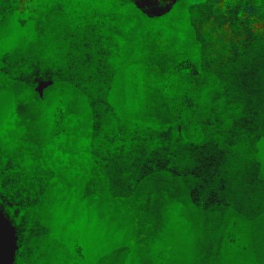 Parlak ve koyu yeşil tonlardan oluşan soyut suluboya desenli arkaplan