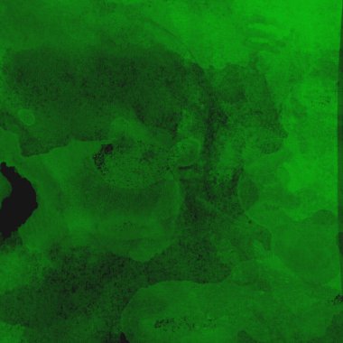 Parlak ve koyu yeşil tonlardan oluşan soyut suluboya desenli arkaplan