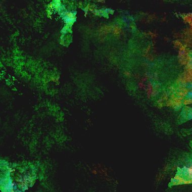 Parlak ve yeşil tonlardan oluşan soyut suluboya deseni