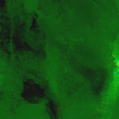 Parlak ve koyu yeşil tonlardan oluşan soyut suluboya desenli arkaplan