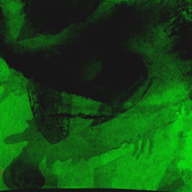 Parlak ve yeşil tonlardan oluşan soyut suluboya deseni