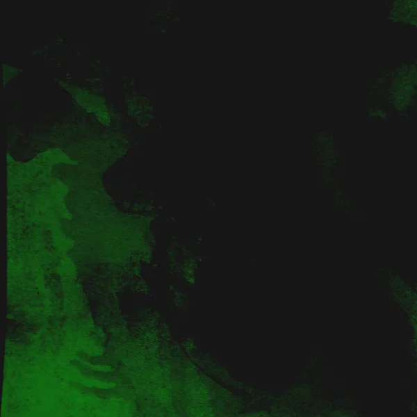 Cenário Artístico Aquarela Com Tons Escuros Brilhantes Verde — Fotografia de Stock