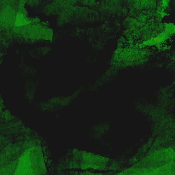 Акварель Художественный Фон Темными Яркими Оттенками Зеленого — стоковое фото