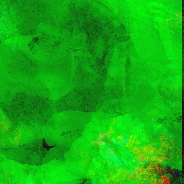 Koyu ve parlak yeşil tonlarıyla suluboya sanatsal arkaplan