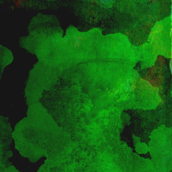 Watercolor Artistic Backdrop Dark Bright Shades Green — Stock Photo, Image
