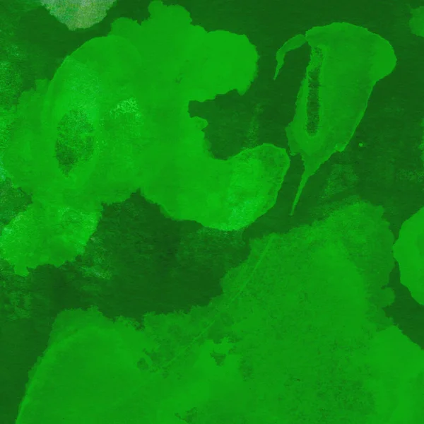 Koyu ve parlak yeşil tonlarıyla suluboya sanatsal arkaplan