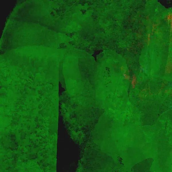 Parlak ve koyu yeşil tonlardan oluşan soyut renkli suluboya desenli arkaplan