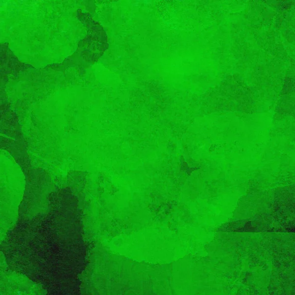 Parlak ve koyu yeşil tonlardan oluşan soyut renkli suluboya desenli arkaplan